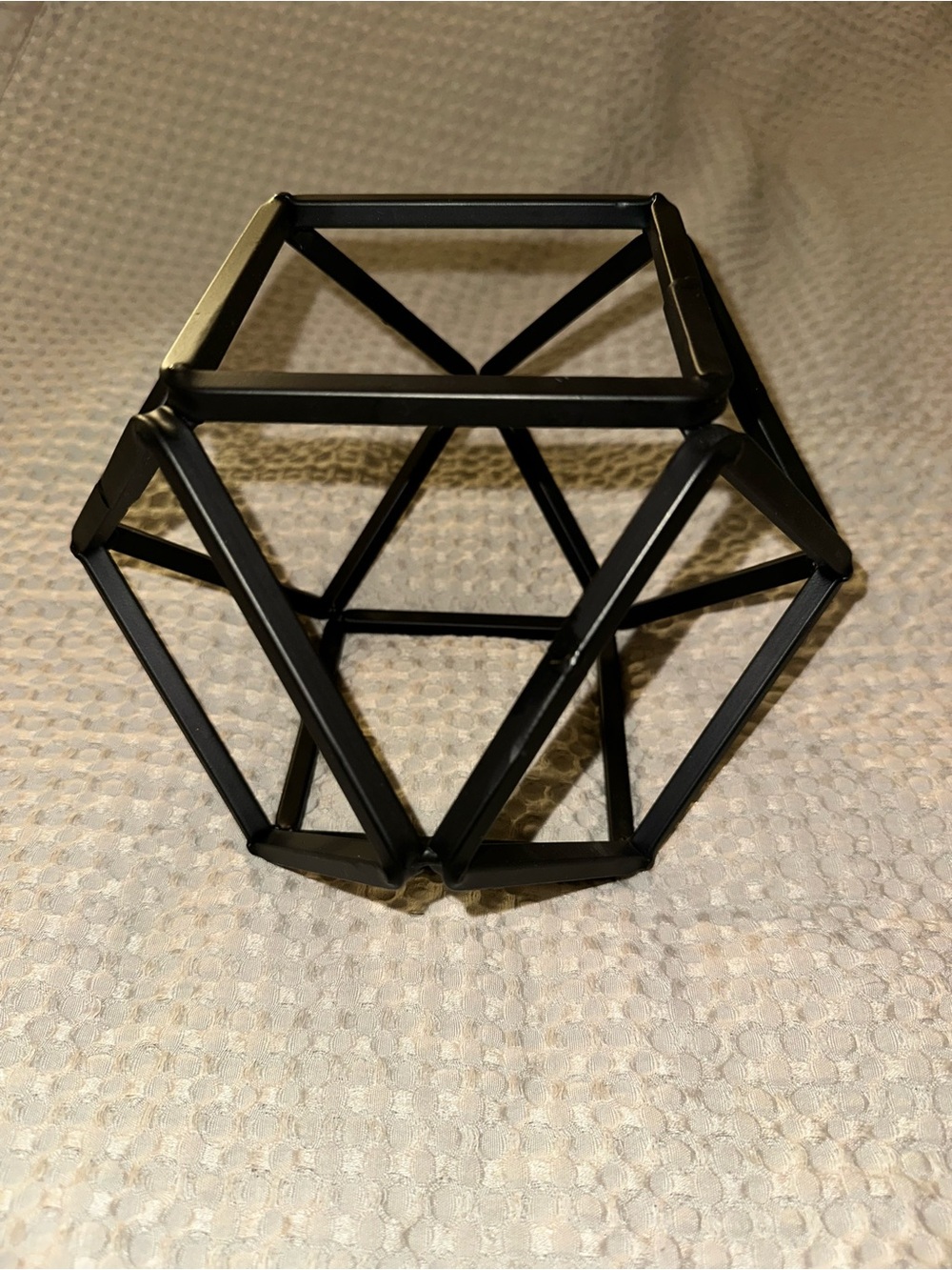 Black Geometric Modern Metal Display